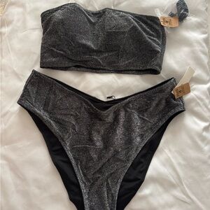 PINK Victoria's Secret Glittery Black Bikini